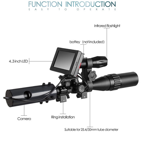 Professional Sharp Shooter Night Vision Optic IR Scope Package